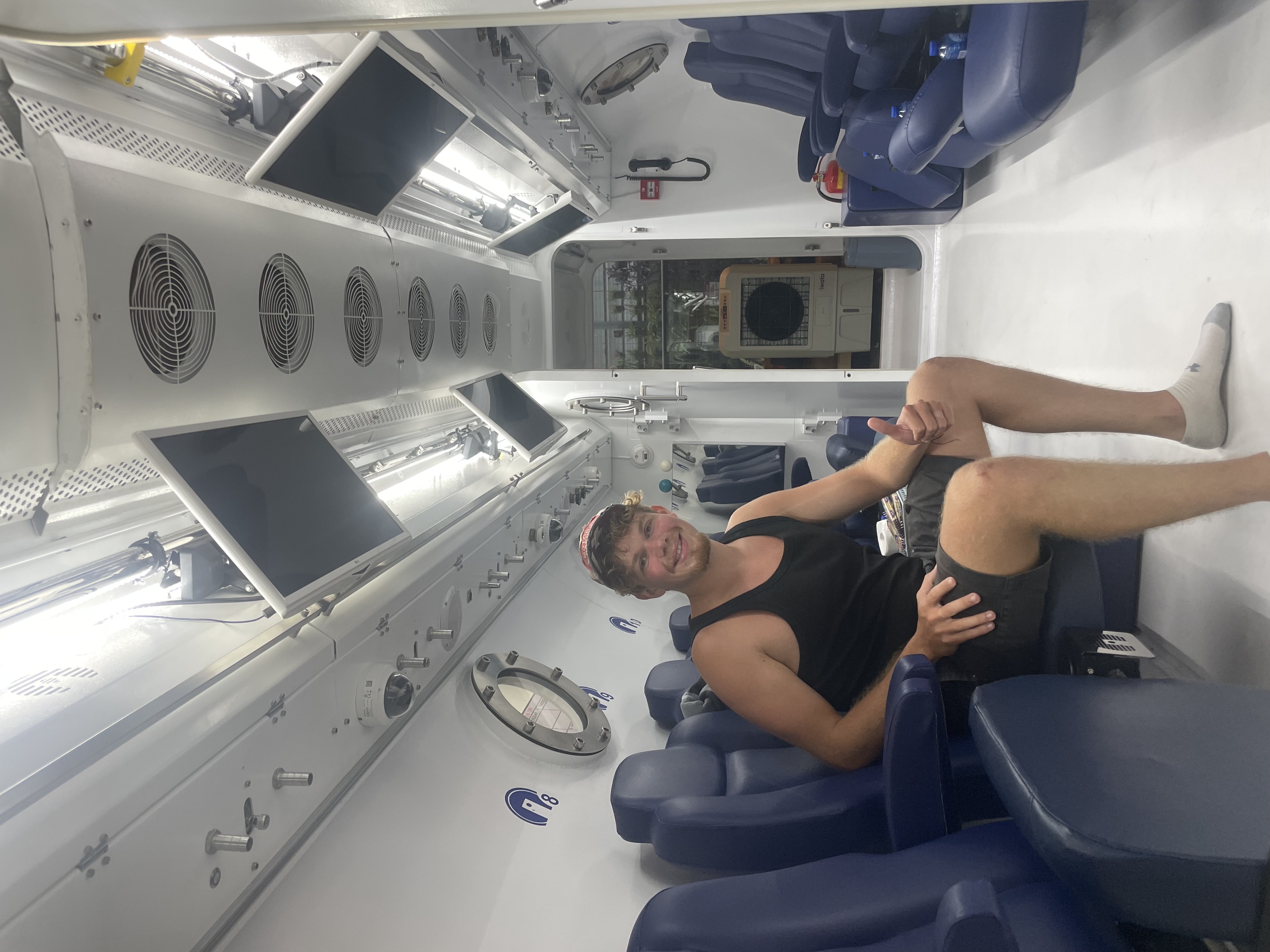 Inside the hyperbaric chamber in Manila